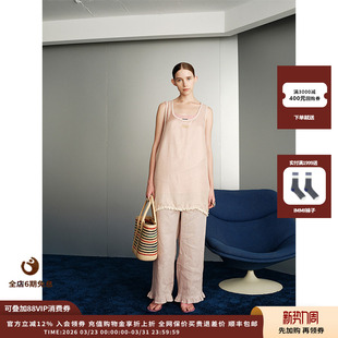 26SS 设计师品牌OIIORIRI 荷叶边亚麻长裤 现货