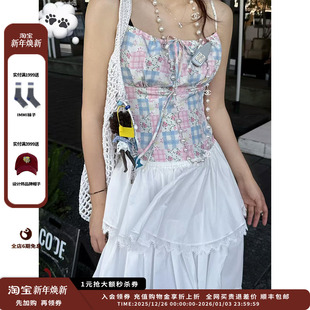 OITMMTIO 设计师品牌SELALAGU 25SS印花真丝背心JULY 现货