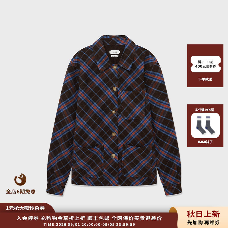 25AW格纹双面呢衬衫式外套
