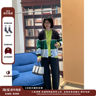 26RS拼色条纹针织开衫 SENTENCE 设计师品牌SHORT JULY 现货