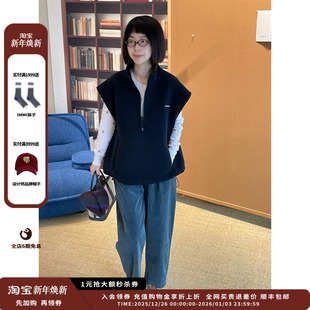 靛蓝染针织布松锥裤 25AW 设计师品牌WHM JULY 现货