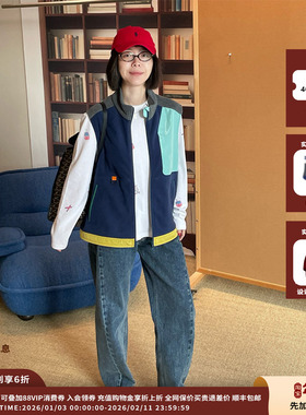 【现货】设计师品牌SHORT SENTENCE 26RS 多彩拼色摇粒绒马甲