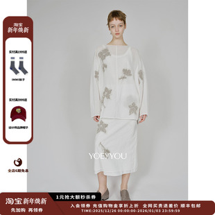 25AW双层叠透花朵半裙JULY 设计师品牌YOEYYOU 新品