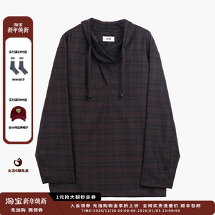 25AW咖色格纹系带衬衣JULY 设计师品牌ETHOR 现货