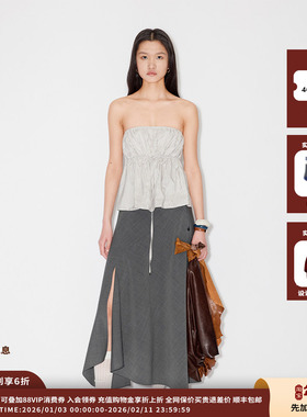 【新品】品牌IMMI 25SURPLUS条纹提花真丝抽绳上衣MWDFWWTP0590X