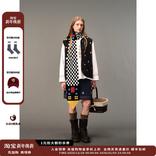 25AW 设计师品牌AUBRUINO 小房子羊毛围巾JULY 现货