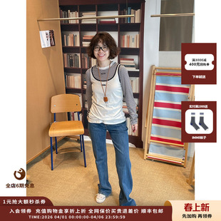 26PS 现货秒发 品牌IMMI MWEFWDJN1042X 弹力牛仔高腰微喇裤