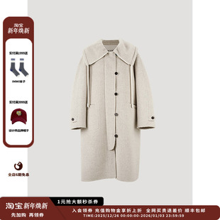 现货 大翻领长款 设计师品牌 25AW 双面呢外套 YOEYYOU