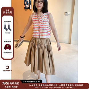 式 设计师品牌PUSHBUTTON25PS衬衫 喇叭裙JULY 现货