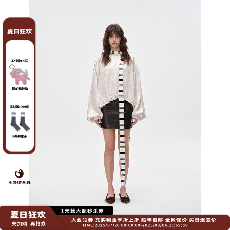 【新品】设计师品牌ASYUS 25PF皮半裙JULY