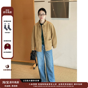 25AW 设计师品牌WHM 平纹帆布贴袋短夹克JULY 现货