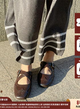 【现货】设计师品牌ETHOR 25SS交叉束带Brogues拖鞋JULY