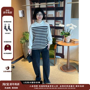 领针织条纹套头上衣MWEFWKTP1599X 品牌IMMI25AW羊毛衬衫 现货