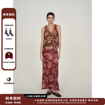 25PF花卉直筒长半裙JULY