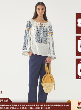 【现货】设计师品牌ANTIK BATIK 25SS棉质竹节刺绣衬衫 JULY