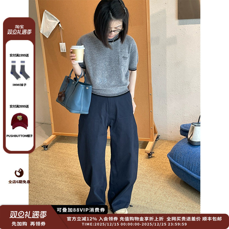 ETHOR25AW羊绒短袖毛衣JULY