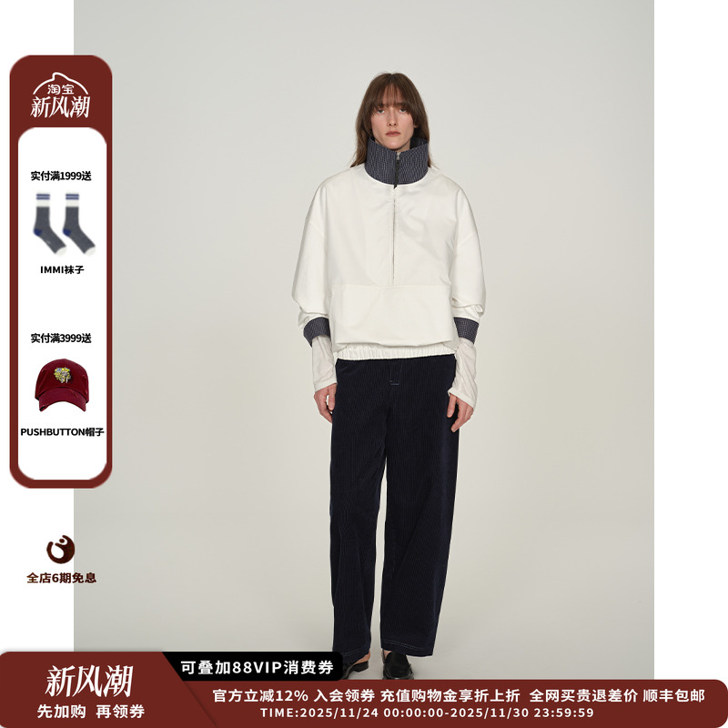 【现货】设计师品牌ICE DUST 25PF格纹拼接套头卫衣JULY