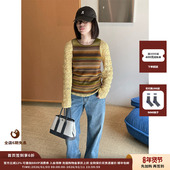 设计师品牌SWAYING25AW 现货 条纹羊毛背心JULY