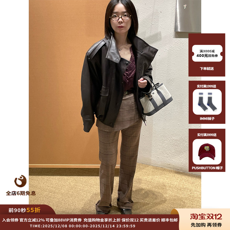 【现货】设计师品牌YCH 25PF复古格纹裙裤JULY