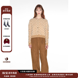 MWDFWKKN0663X IMMI24AW现货全羊绒格纹圆领开衫 现货