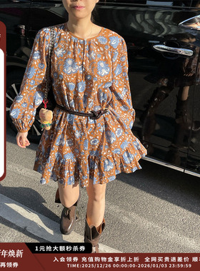 【现货】设计师品牌ANTIK BATIK 25SS短款复古碎花连衣裙JULY