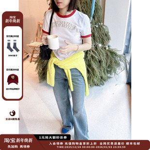 25SS低腰微喇牛仔裤 SENTENCE 设计师品牌SHORT JULY 新品