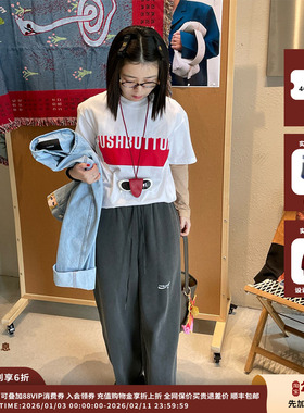 【新品】设计师品牌pushBUTTON 25PS新品LOGO 印花T恤 JULY