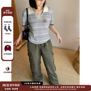 Collection 设计师品牌Crush 25PF条纹polo上衣JULY 现货