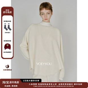 25AW 设计师品牌YOEYYOU 羊绒开背毛织上衣 现货