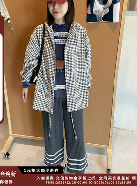 【现货】设计师品牌OIIORIRI 25SS复古螺纹拼贴蕾丝九分裤JULY