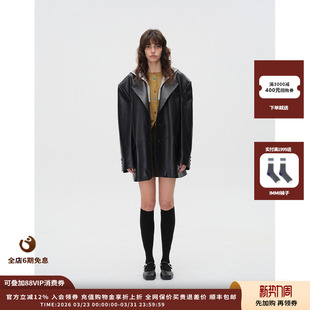 戴帽皮西装 25PF 设计师品牌ASYUS JULY 现货