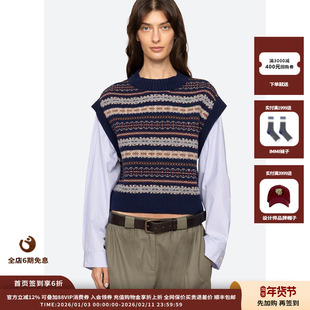 【现货】设计师品牌Sea New York 26RS 菲尔岛拼接短袖上衣JULY