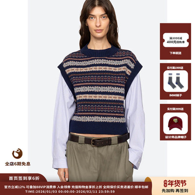 26RS菲尔岛拼接短袖上衣JULY