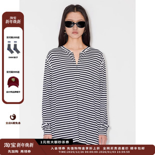 25SURPLUS垂感针织条纹上衣MWESSJTP0451A 品牌IMMI 现货