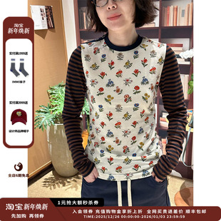 现货 26PS 设计师品牌 piece Poppy条纹纽扣T puzzle