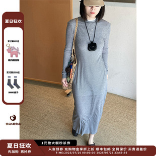 连衣裙MWEFWJDS0315B 新品 设计师品牌IMMI 25PF条纹双层长袖