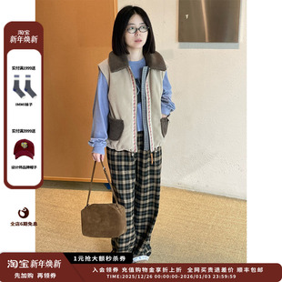 格纹抽绳休闲裤 25AW 设计师品牌AUBRUINO JULY 现货