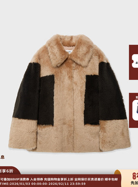 【现货】设计师品牌IMMI25AW 拉贡羊绒拼色绒短夹克MWEFWLJK1102X