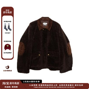 品牌IMMI25AW羊剪毛拼灯芯绒翻领羽绒夹克MWEFWFJK1057X 现货