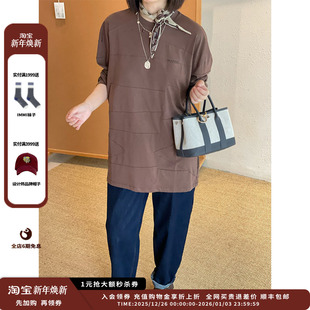 慵懒风抽褶圆领长袖 25AW 设计师品牌OIIORIRI T恤JULY 新品