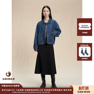 牛仔翻领夹克 25AW水洗菱型格 设计师品牌WHM JULY 现货