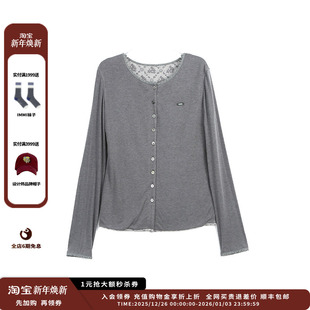 现货 简约纽扣长袖 设计师品牌 26PS T恤 ASYUS