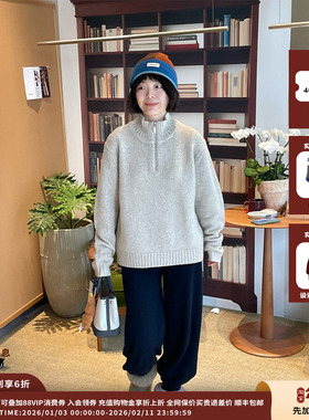 【现货】设计师品牌IMMI 25AW丝羊绒拉链长袖套头衫MWEFWKTP0920X