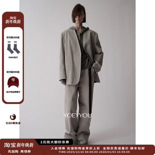 25AW YOEYYOU 设计师品牌 飘带切割直筒裤 现货