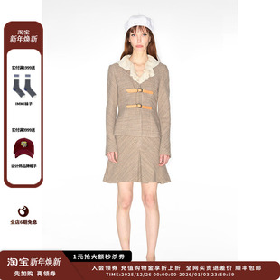 24AW麻感粗花呢皮袢夹克MWDFWWJK0646X 设计师品牌IMMI 现货