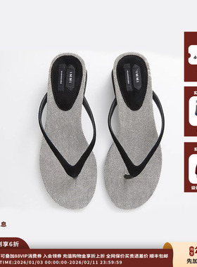 【现货】设计师品牌IMMI 25SS圆头粗跟人字拖鞋MWESSXSD0558X