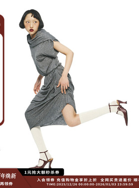 【现货】设计师品牌PUSHBUTTON 25PF 褶皱纯色连衣裙JULY