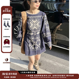 25SS法式 BATIK 设计师品牌ANTIK 刺绣花纹纯棉连衣裙JULY 现货