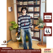 朋克条纹针织上衣JULY 26PS大胆 现货 设计师品牌WE11DONE