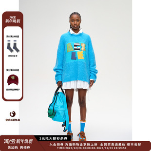 25AW SENTENCE 设计师品牌SHORT 贴布绣圆领针织上衣JULY 现货